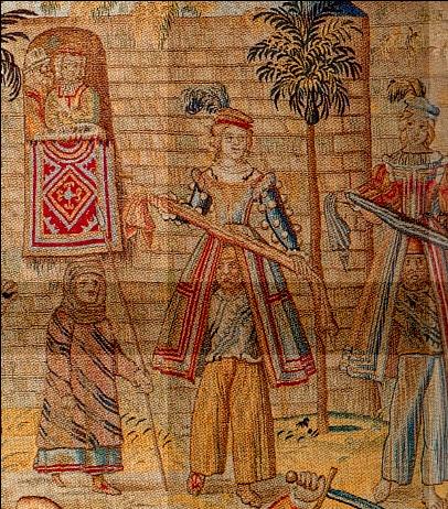 Tapeçaria de D. João de Castro.Figuras sobremontadas